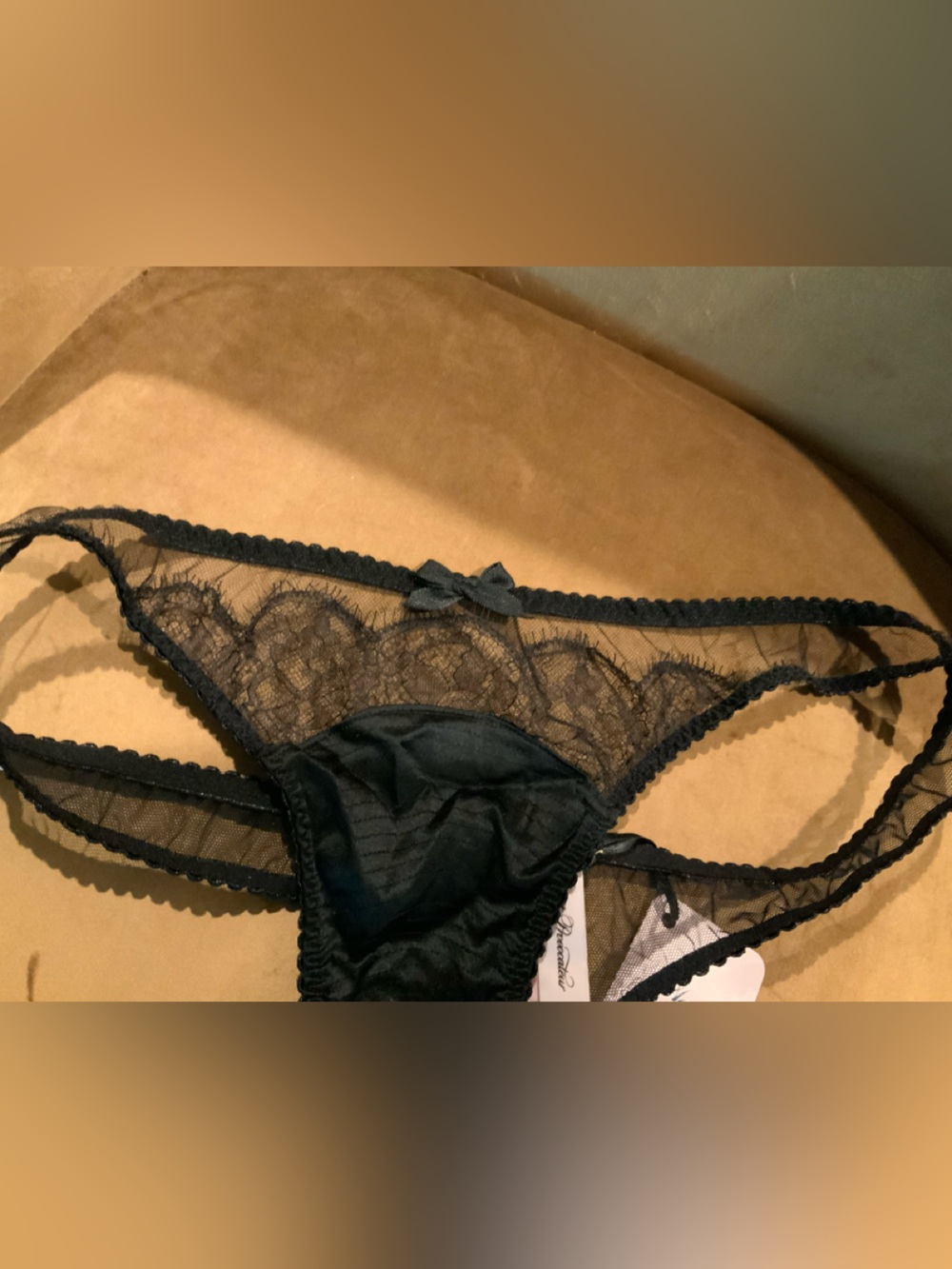 Agent Provocateur Black Lace Panty Sz 4 - Picture 4 of 10
